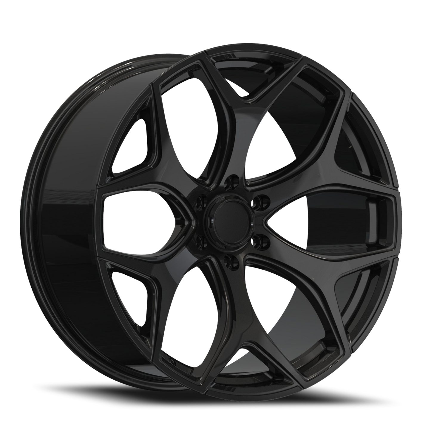 REPLICA WHEELS F01 22X10 6X135 +25 87.1 Gloss Black