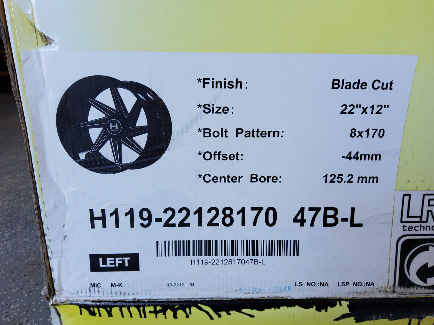 Hostile DAGR H119 22x12 8x170 -44mm