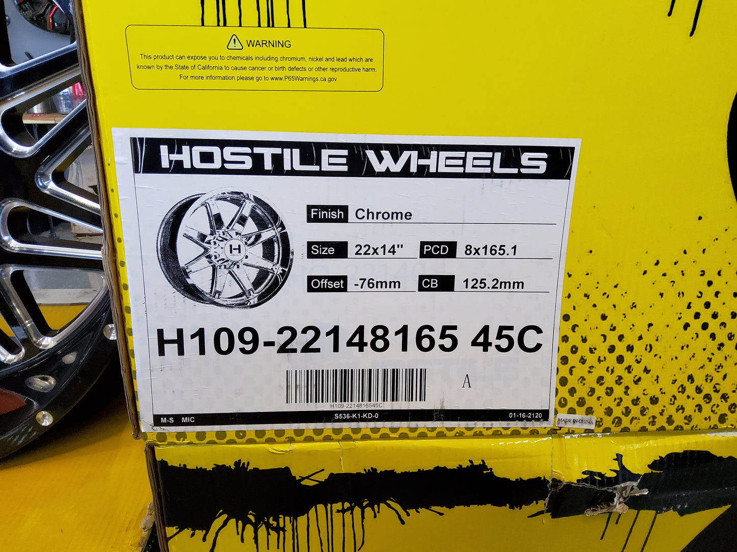 Hostile Alpha H109 22x14 8X165.1 -76MM