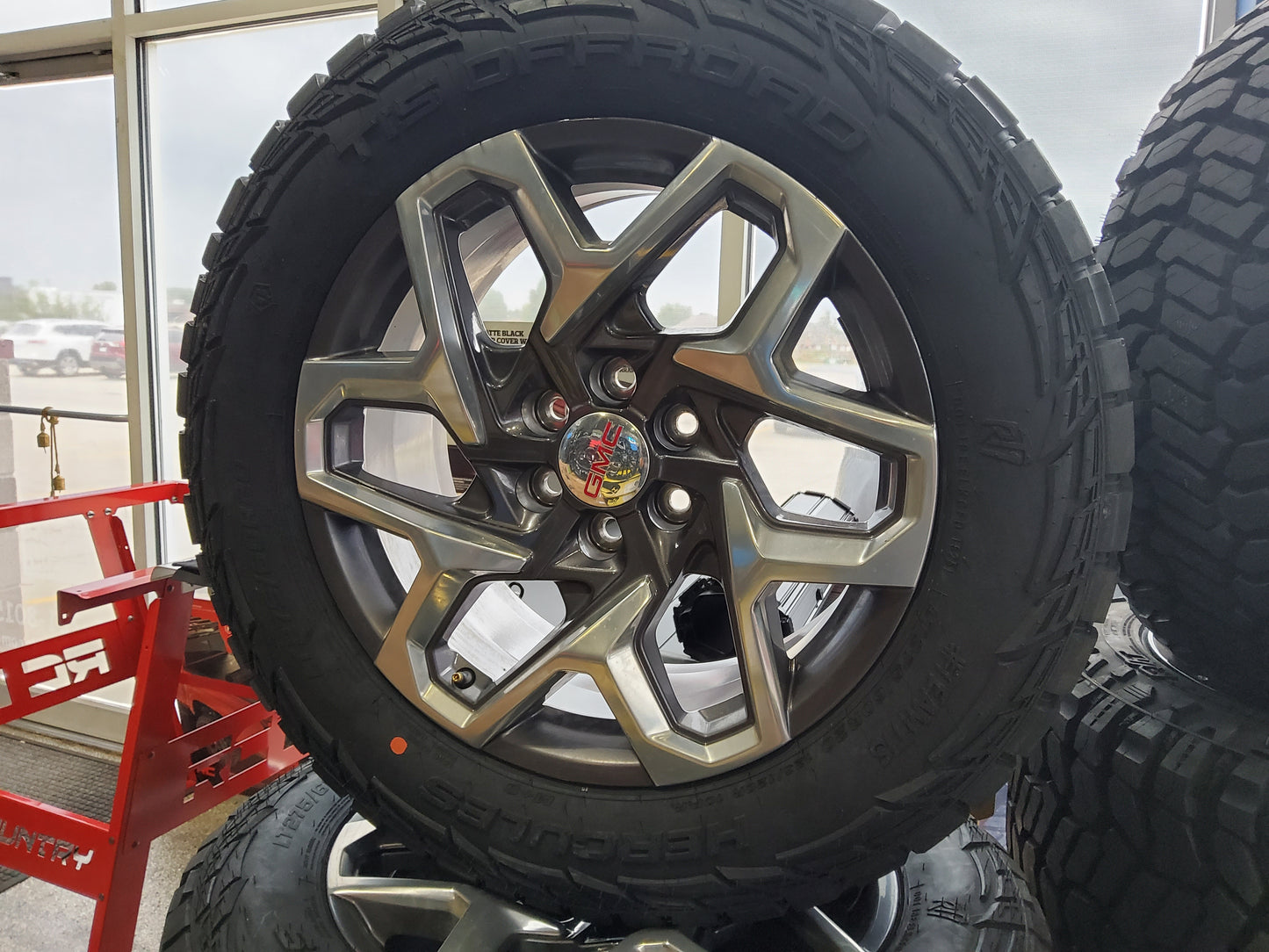 Package Sale * Stock GMC Wheels (used) with New Hercules RT1 275/60R20