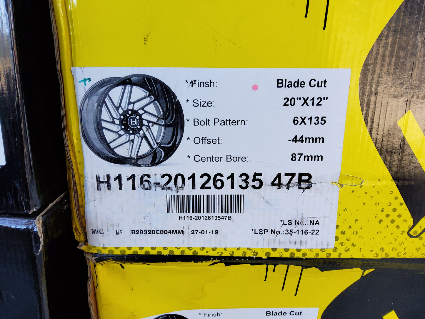 Hostile JIGSAW H116 20x12 6x135 -44mm