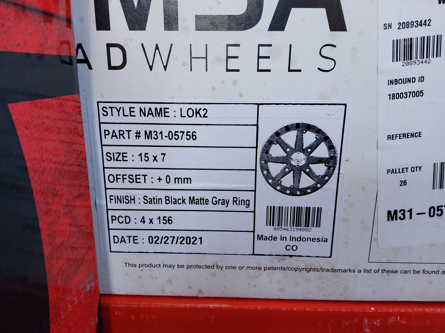 MSA OFFROAD LOK2 15X7 4x156