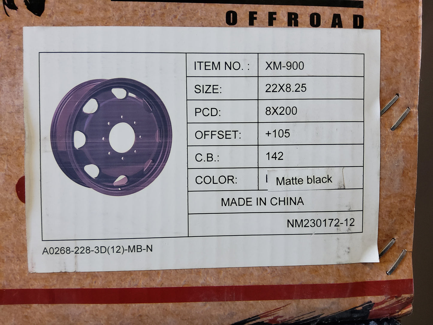 XM OFFROAD XM-900 22X8.25 8X200 CHROME DUALLY SET