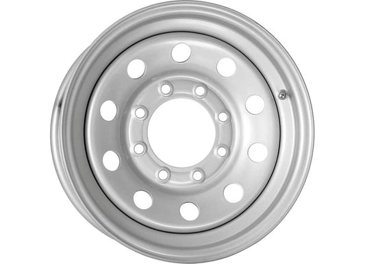 TRAILER WHEEL- TASKMASTER- 16X6 8X6.5 SILVER MOD HEAVY DUTY 4.9CB 0OS 4460LCC