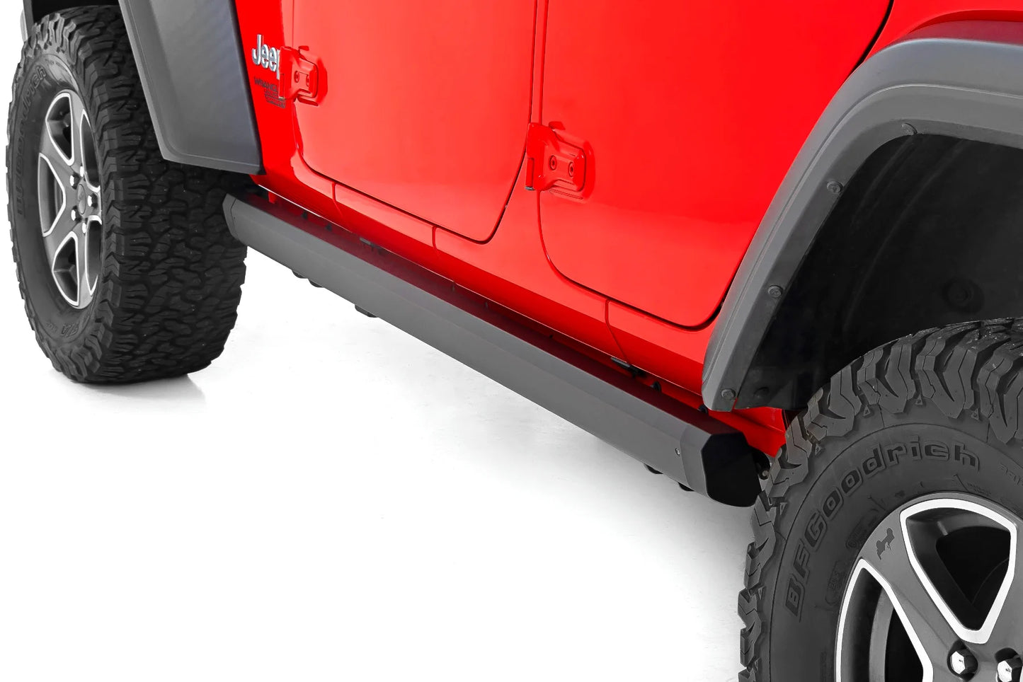 Rough Country Power Running Boards Dual Electric Motor | 4 Door | Jeep Wrangler JL (18-24)