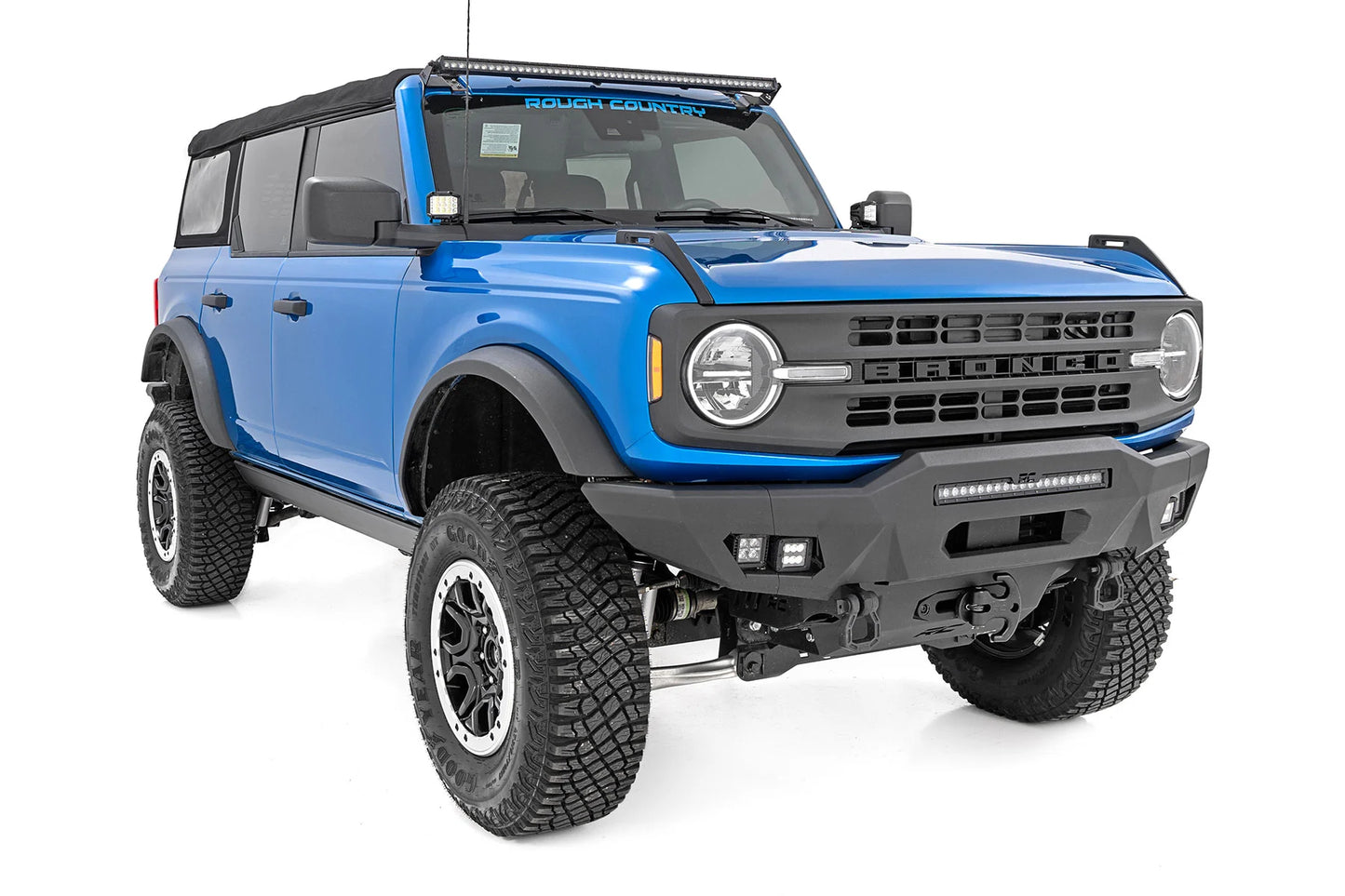 Rough Country Power Running Boards Dual Electric Motor | 4 Door | Ford Bronco 4WD (21-25)