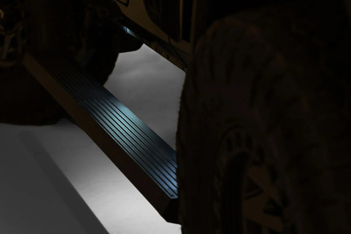 Rough Country Power Running Boards Dual Electric Motor | 4 Door | Jeep Wrangler JL (18-24)