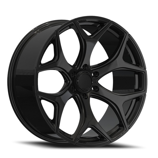 REPLICA WHEELS F01 22X10 6X135 +25 87.1 Gloss Black