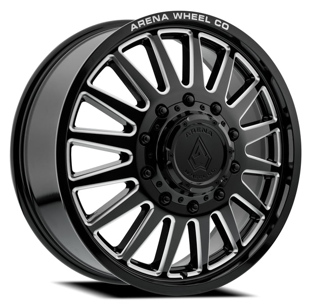 Arena A110 RIVAL DUALLY 22X8.25 10X225 105MM GLOSS BLACK AND MILLED